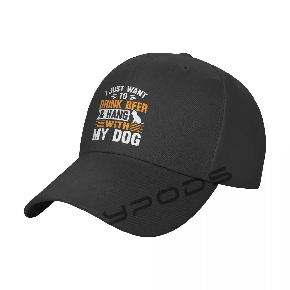 

I Just Want To Drink-Beer And Hang With My Dog Men's Classic Baseball Cap Adjustable Buckle Closure Dad Hat Sports Cap