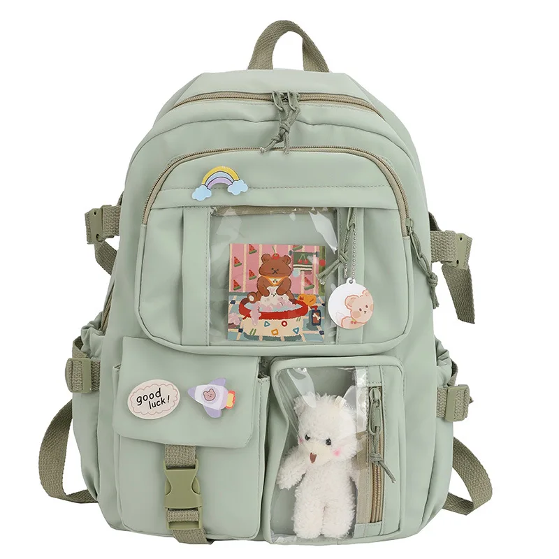 

Милые женские рюкзаки, Водонепроницаемый Большой Вместительный нейлоновый школьный рюкзак с несколькими карманами для студентов, милый женский рюкзак для ноутбука