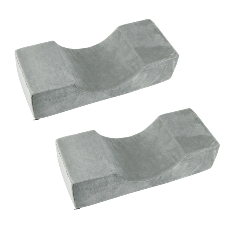 

2X Eyelash Extension Pillow Flannel Salon Lash Pillow Makeup Tools Grafting Eyelash Pillow Ergonomic Support Gray