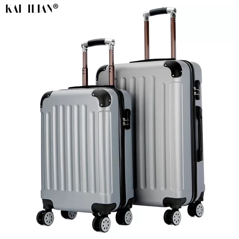 

20/24 дюймовый чемодан из АБС-пластика на колесах для женщин, модный чемодан для путешествий, тележка для багажа, мужской чемодан на колесах, ч...