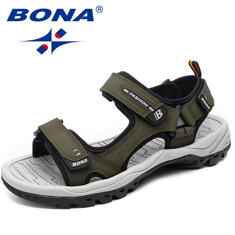 

BONA New Classics Style Men Sandals Outdoor Walking Summer Shoes Anti-Slippery Beach Shoes Men Comfortable Soft Free Shipping