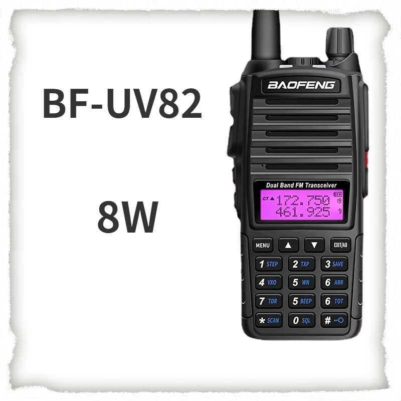 Baofeng82 8W Communication Equipment Baofeng UV-82 Upgraded Walkie-talkie Radio Station Handset