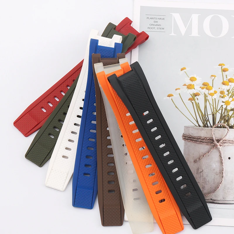 Rubber resin watch band for Casio G-Shock GST-B100 W300 210 400G S130 S330 Outdoor sports waterproof watch strap accessories