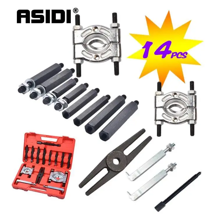 ASIDI 14 Pcs Auto Bearing Splitter Gear Puller Fly Wheel Separator Kit Repair Tool