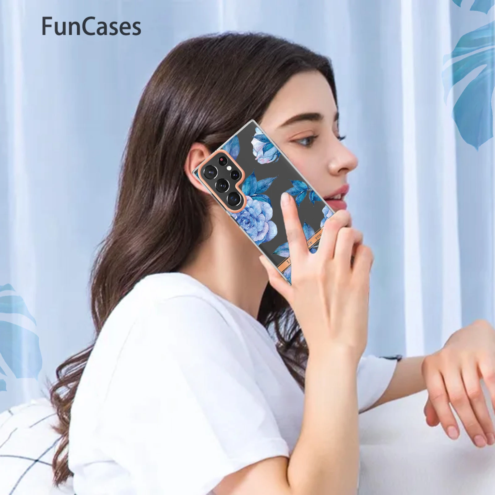 Pink Smartphone Covers For etui Samsung Galaxy S22 Ultra Anime Accessory Case sFor Movil capinha Bumper Sansum