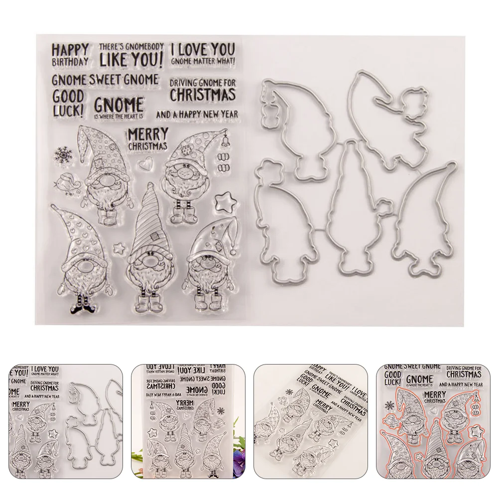 

1 Set Christmas Transparent Stamp Snowflake Stamp Christmas Stocking Stuffers DIY Christmas Stencil