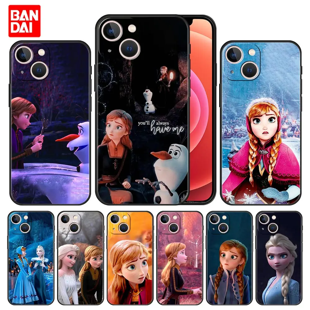 

Cover Case for iPhone 11 12 13 Pro Max SE 2020 11pro 12pro 13pro Mini Soft Capa Armor Funda Cell Fashion Disney Princess Anna