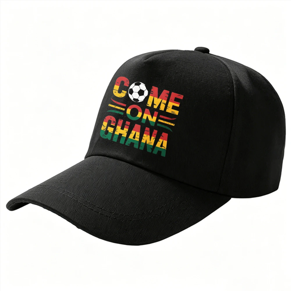 Фото Бейсболка Come On Ghana Distressed с принтом флага Ганы и надписями, унисекс, для мужчин и женщин, регулируемая, патриотическая, для болельщиков, солнцезащитная кепка в стиле Dad Hat №5