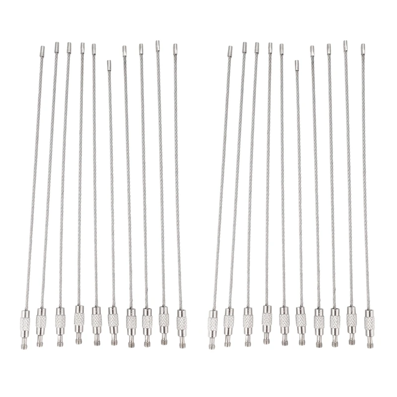 

20 шт., кольца для ключей из нержавеющей стали