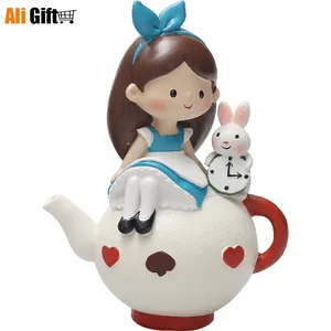 Zakka креативные Приключения Алиса чудес, Мультяшные украшения для гостиной, поделки из смолы, Подарочные фрески, подарки ручной работы