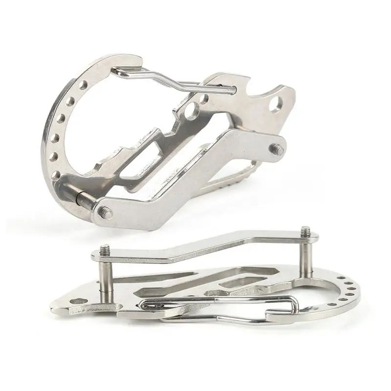 

Отвертка из нержавеющей стали, гаечный ключ, многофункциональный инструмент для кемпинга, альпинизма, брелок с зажимом