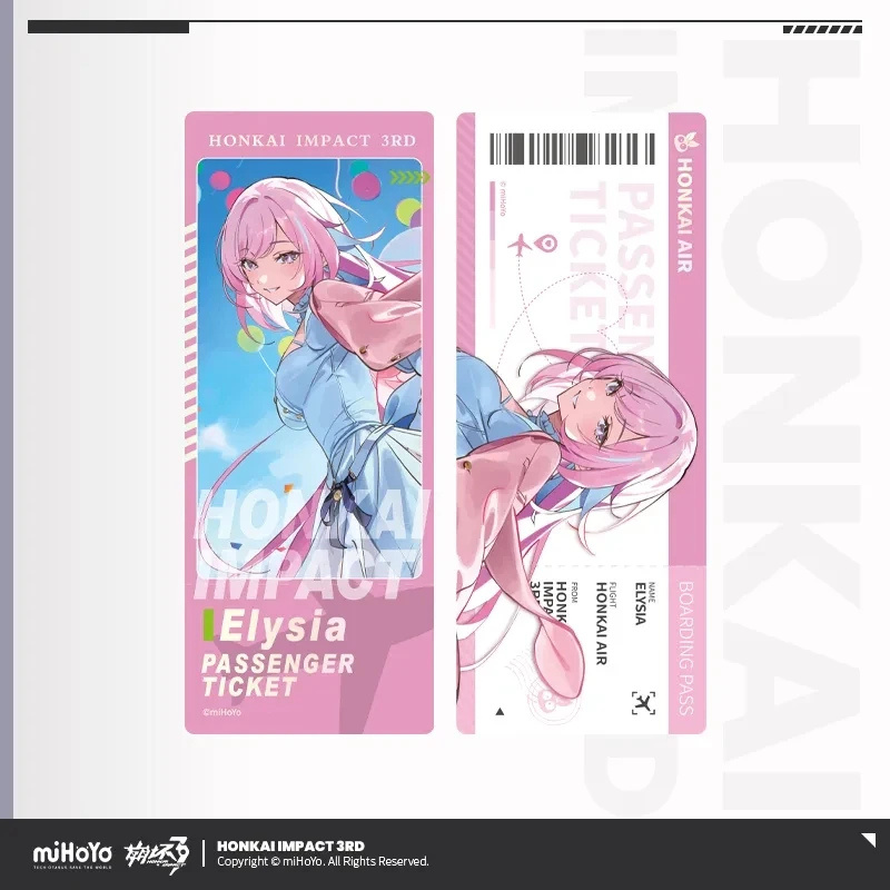 Официальная игра miHoYo Honkai Impact, серия стороннего осеннего праздника, лазерная коллекция билетов, Elysia Kiana, орнамент, косплей, рождественский подарок (art.: 3920d0e2aacca) - 3920d0e2aacca
