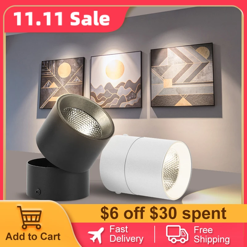 Купить Складной Светодиодный точечный светильник, 220 В, алюминий, 1/5/10 шт.