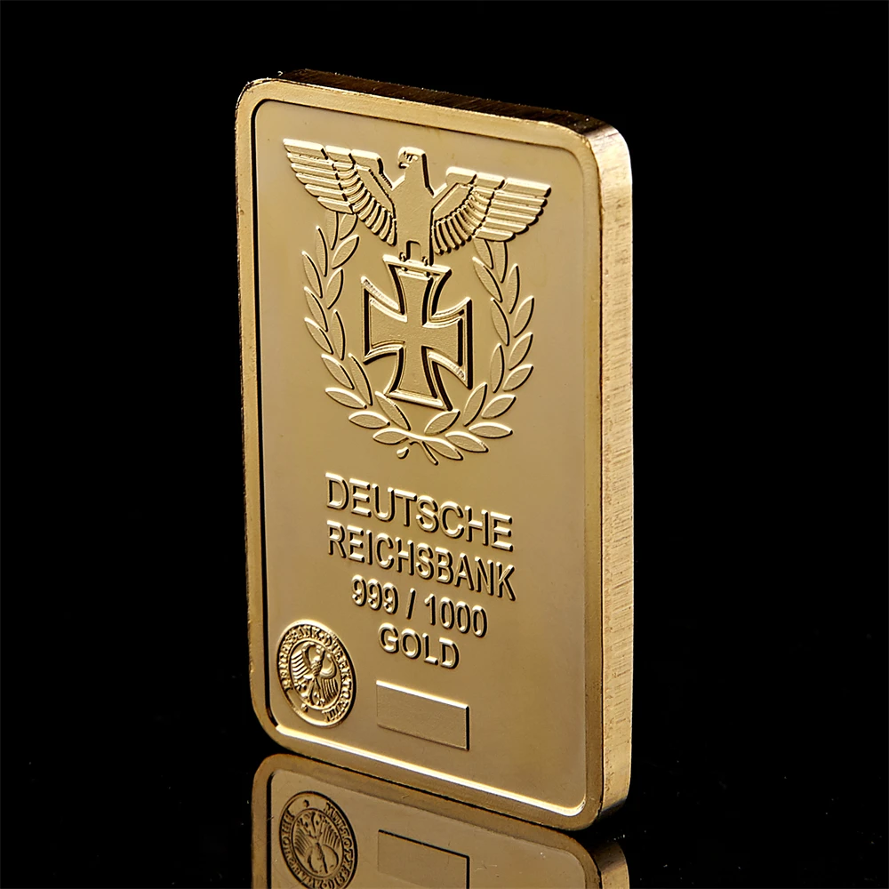 Железная монета с золотым покрытием 1 унция