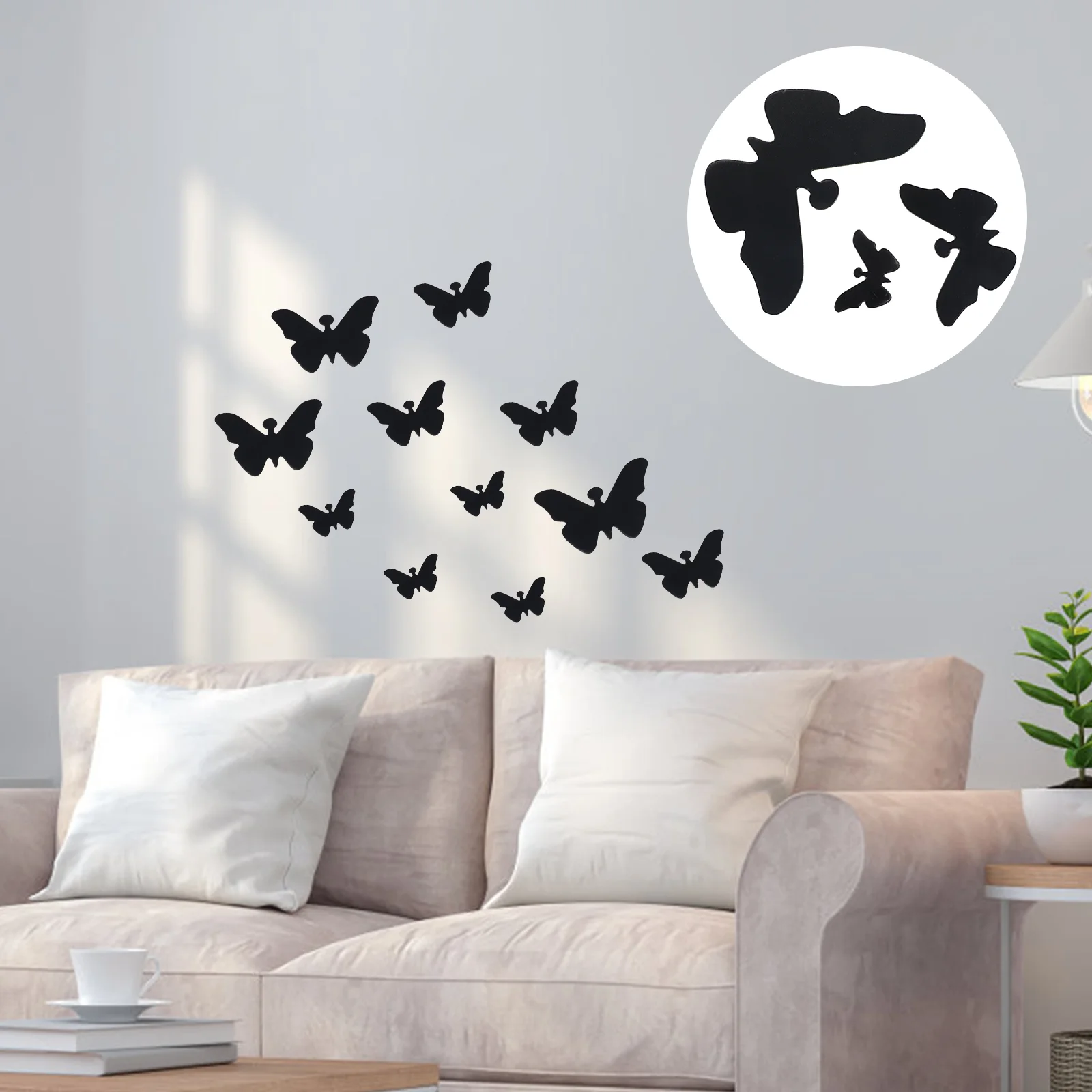

Wall 3D Sticker Decor Butterflies Decals Acrylic Tiles Mural Ornament Animal Adhesive Self Figurine Miniature Decal Home decor