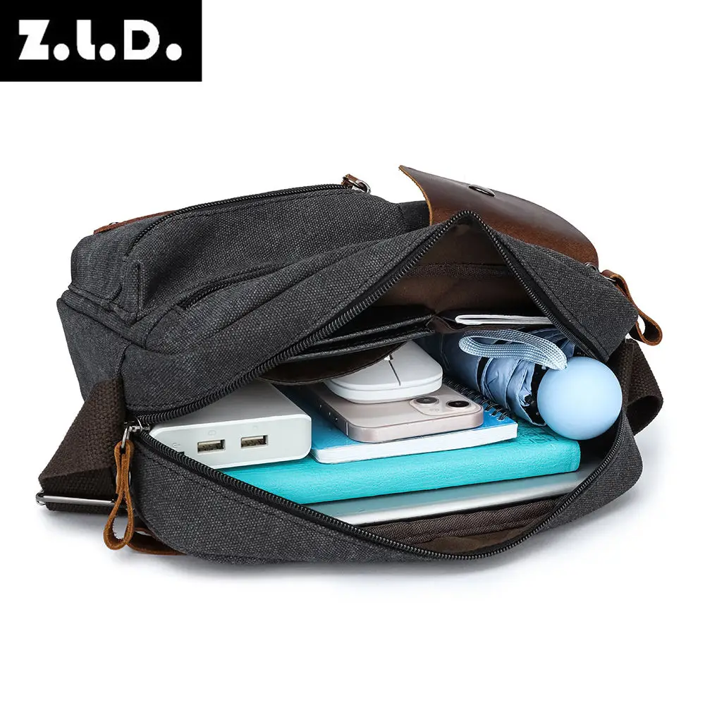 Многофункциональная мужская сумка-мессенджер холщовые мужские сумки Квадратные