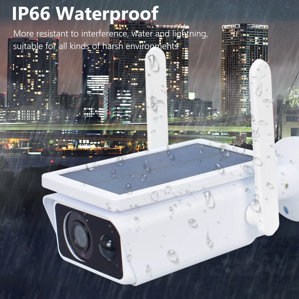 

2MP 1080P IP Cameras Battery Powered 2.5W Waterproof Surveillance IP Cameras Alarm Camera Outdoor Monitoring PIR Human Detection