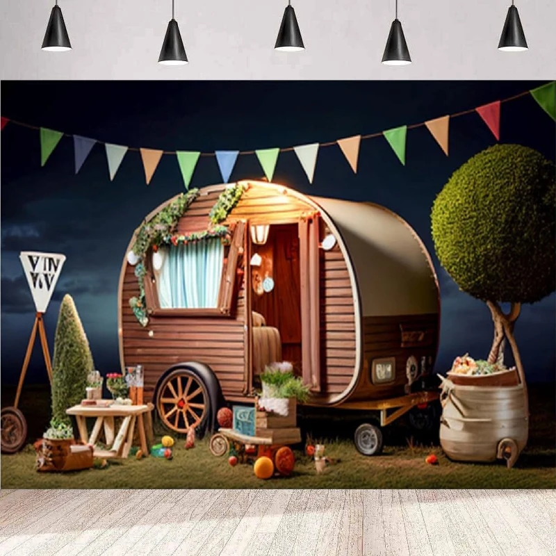 Фон для фотосъемки с изображением торта детей на день рождения фотостудия