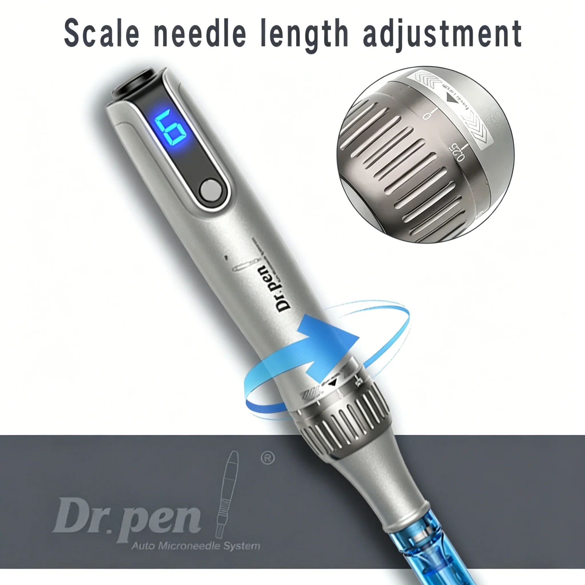 Dr Pen M8S Новая серия. Новый аппарат Dr. Pen M8S с насадками R Nano 12 шт. + 18-контактными насадками 10 шт.  Длина 0,25 мм (art.: 3920dc60ec86b) - 3920dc60ec86b