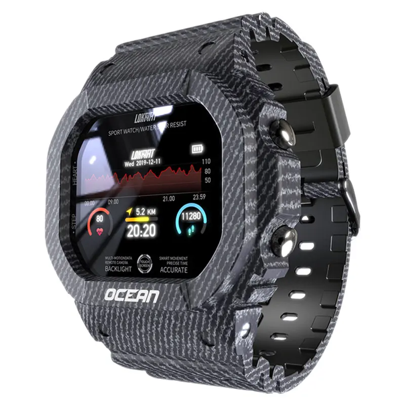 

LOKMAT Ocean Smart Watch Men Passomete Heart Rate Tracker Push Heart Rate Call Reminder Smartwatch Women For Android