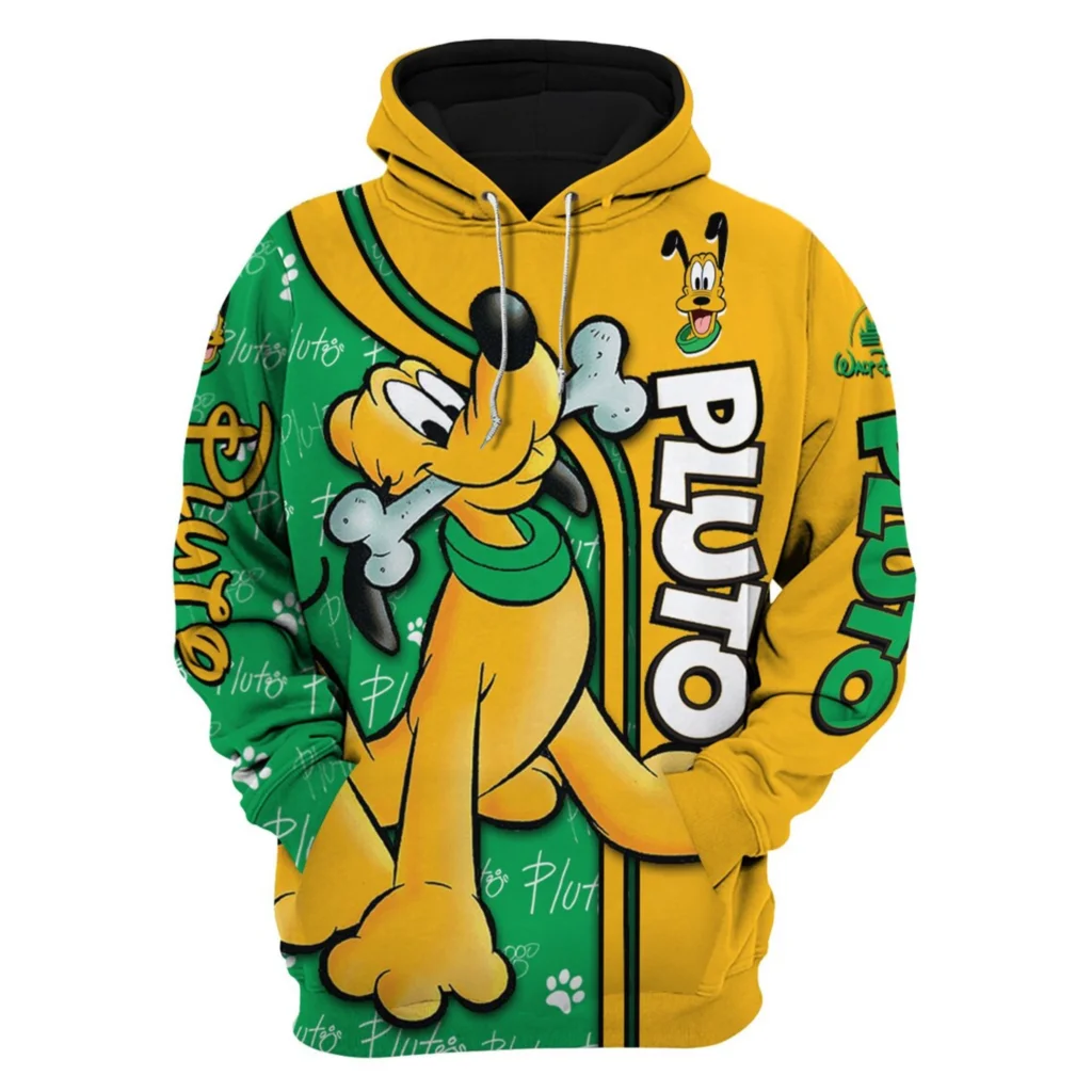 

Модная винтажная толстовка с капюшоном Disney Pluto Dog 3D