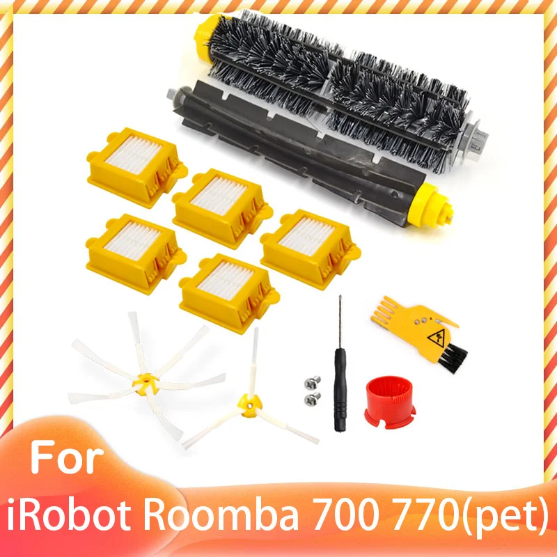 Yedek parça değiştirme aksesuarları kiti için iRobot Roomba 700 serisi 760 770 772 774 775 776 780 782 785 786 790 elektrikli süpürge
