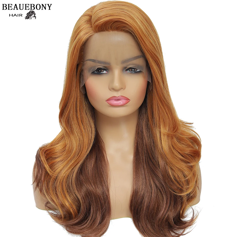 

Side Part Orange Wig Synthetic Lace Front Wig Layered Loose Body Wave Lace Front Wig Ginger Cosplay Very Cheap Wigs For Women