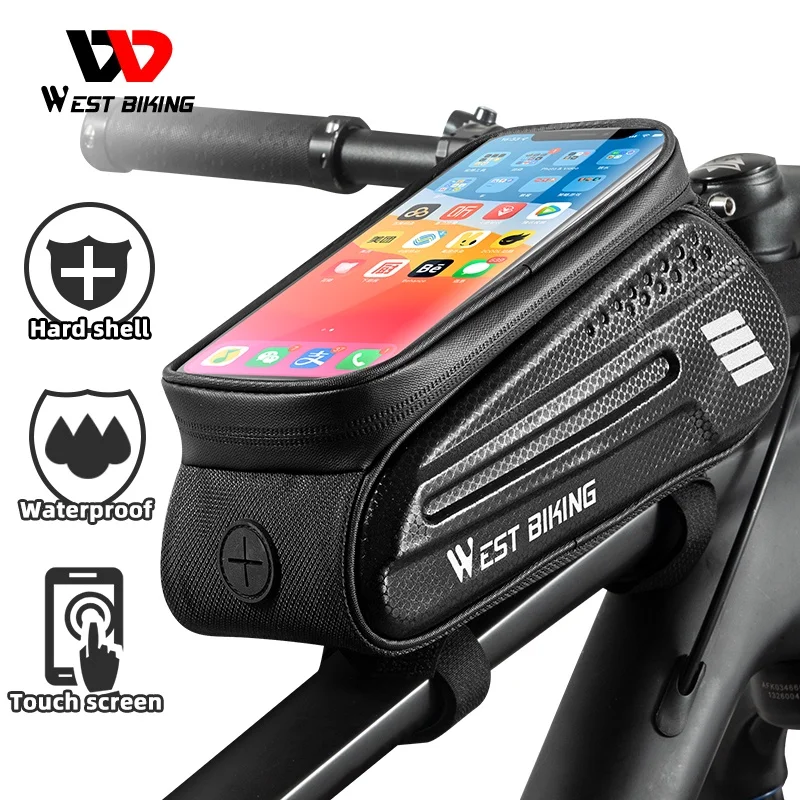 

​Bicycle Frame Front Top Tube Bag Waterproof Touch Screen Cycling Bike Bag Large Capacity 7.0 In Phone Case Part Accessories
