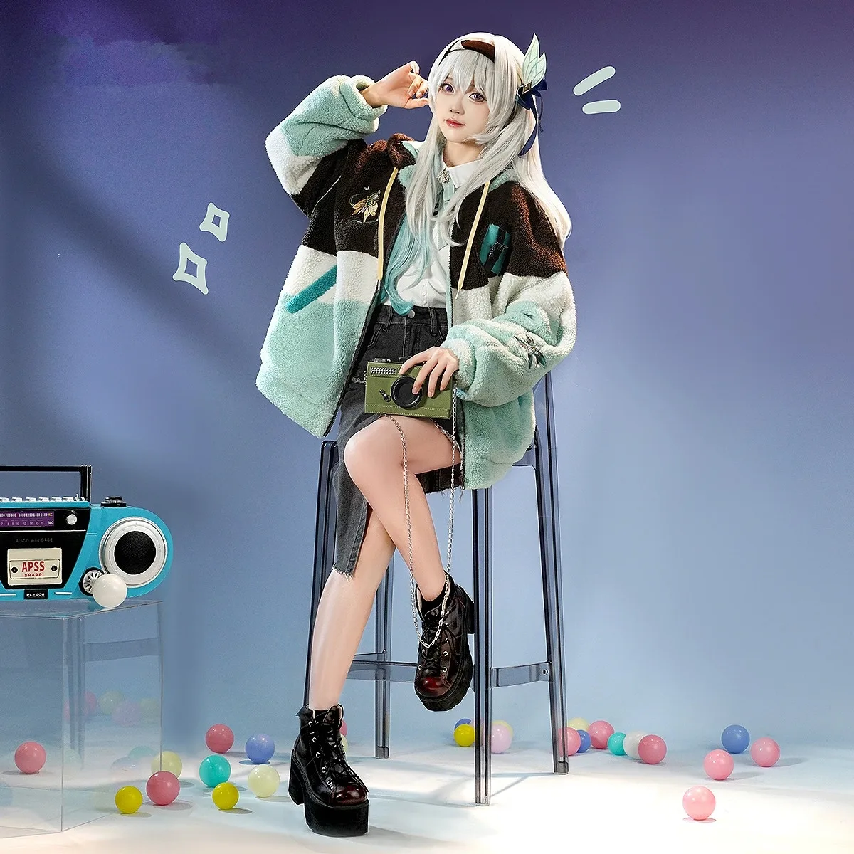 Одежда фаната светлячков плюшевая куртка для зимнего пальто костюм косплея Honkai: