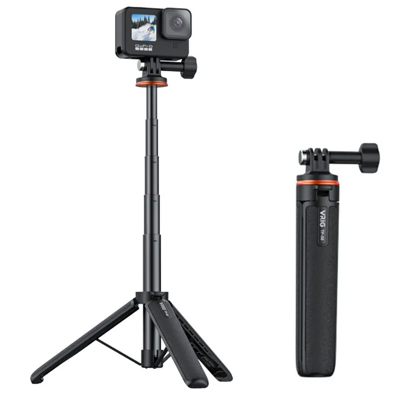

TP-08 Extendable Selfie Stick Tripod Table-top Mini Tripod for Insta360 X3 GoPro Max Hero 10 9 8 7 6 5 4 Extendable Phone Tripod