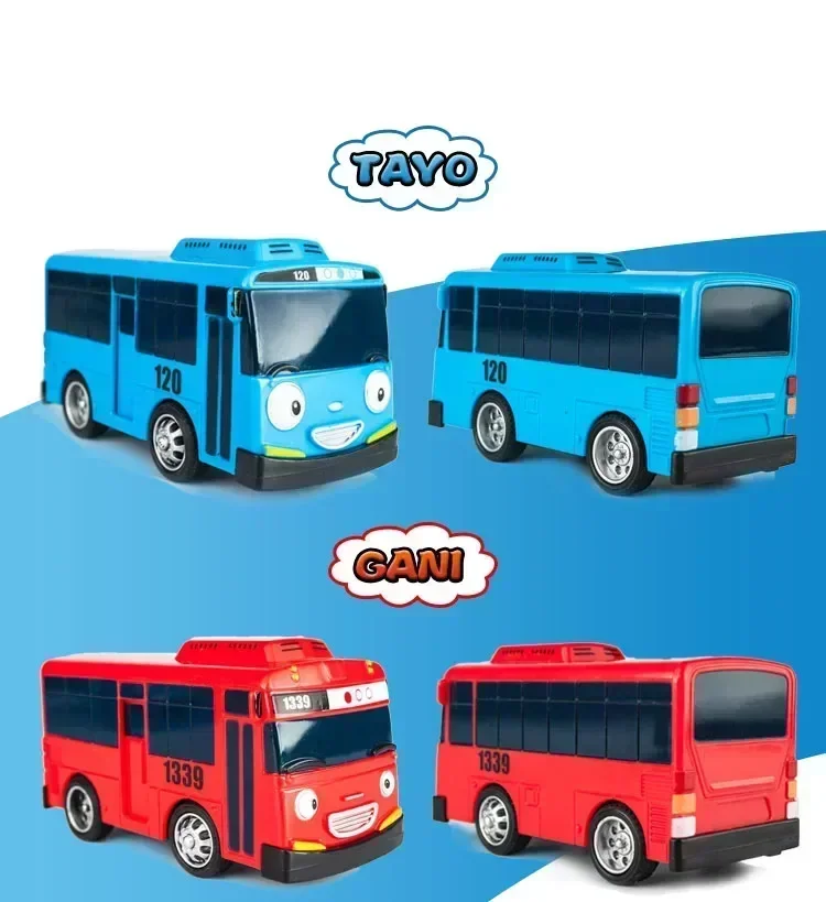 9 шт. набор школьных автобусов корейский мультяшный автобус Tayo Bus подарок для