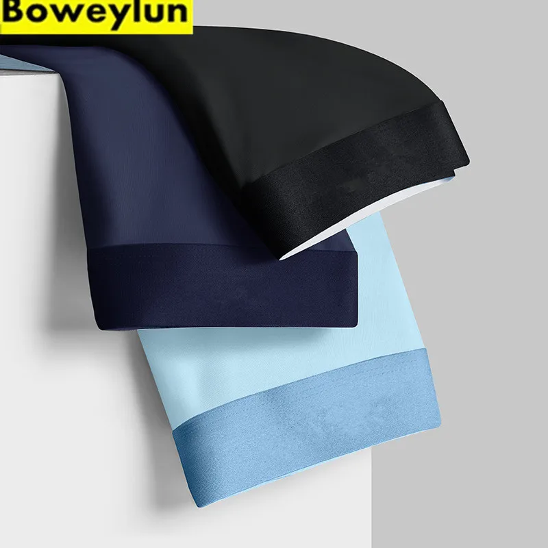 

Boweylun Graphene Antibacterial Men's Ice Silk Underwear Skin-friendly Breathable Moisture Absorption Boxers Panties