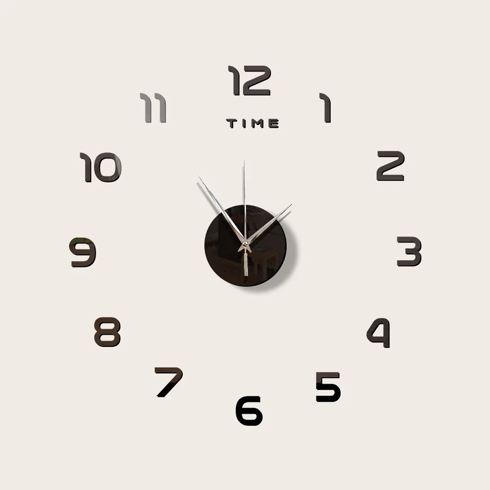 Несколько стилей 3D Светящиеся Настенные часы зеркальные наклейки креативные