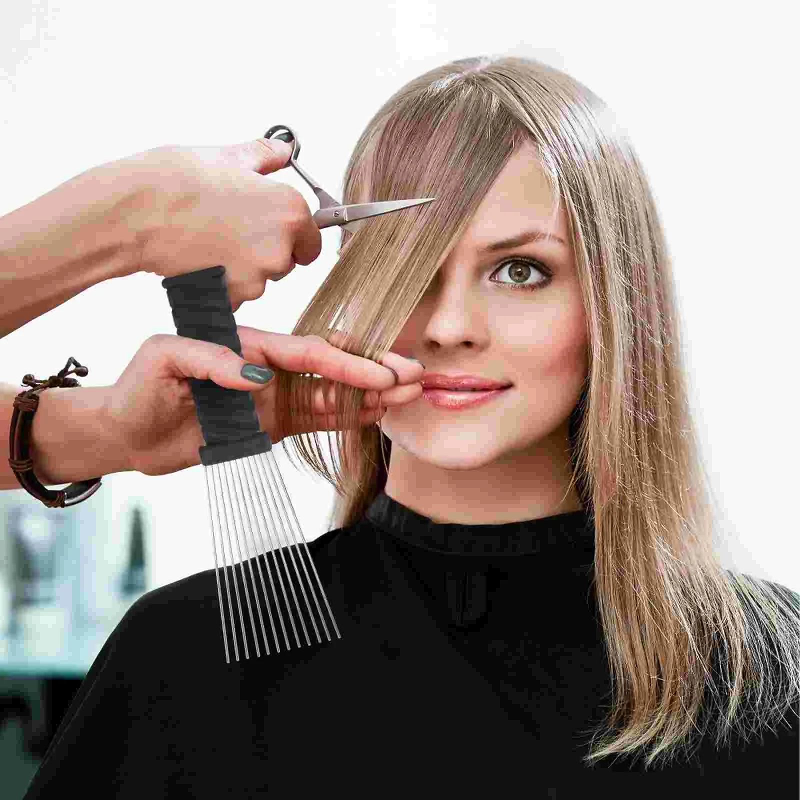 

Comb Pick Hair Afro Styling Brush Hairdressing Picks Combsdetangle Smooth Detangling Braid Metal Lift Barbermassage Wet African