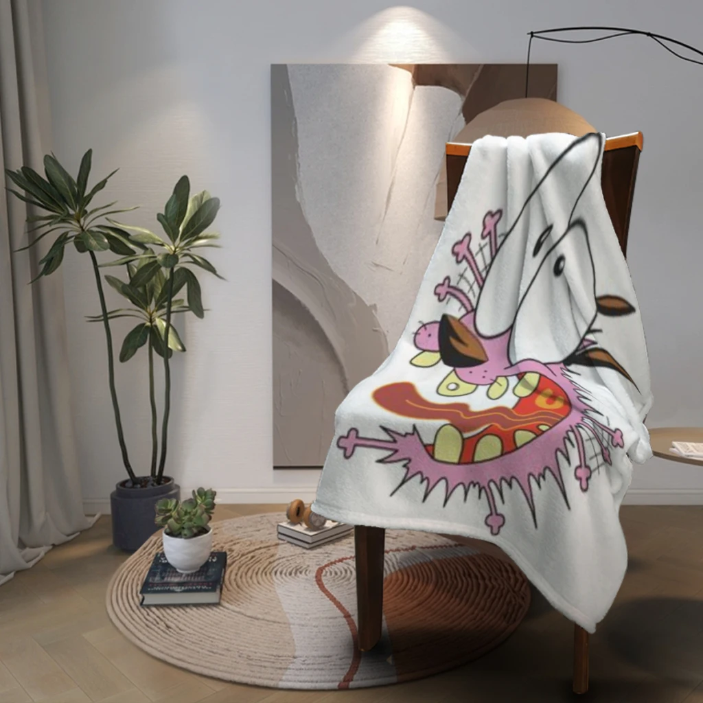 Удобное одеяло с рисунком T-COURAGE C-Cowardly Dogs мягкие комплекты одеял для дивана теплые
