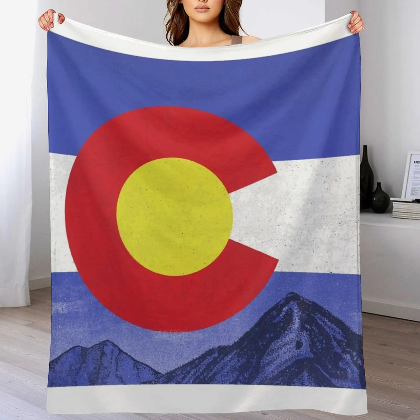 Винтажное одеяло с флагом цветадо. Утяжеленные одеяла и одеяла.