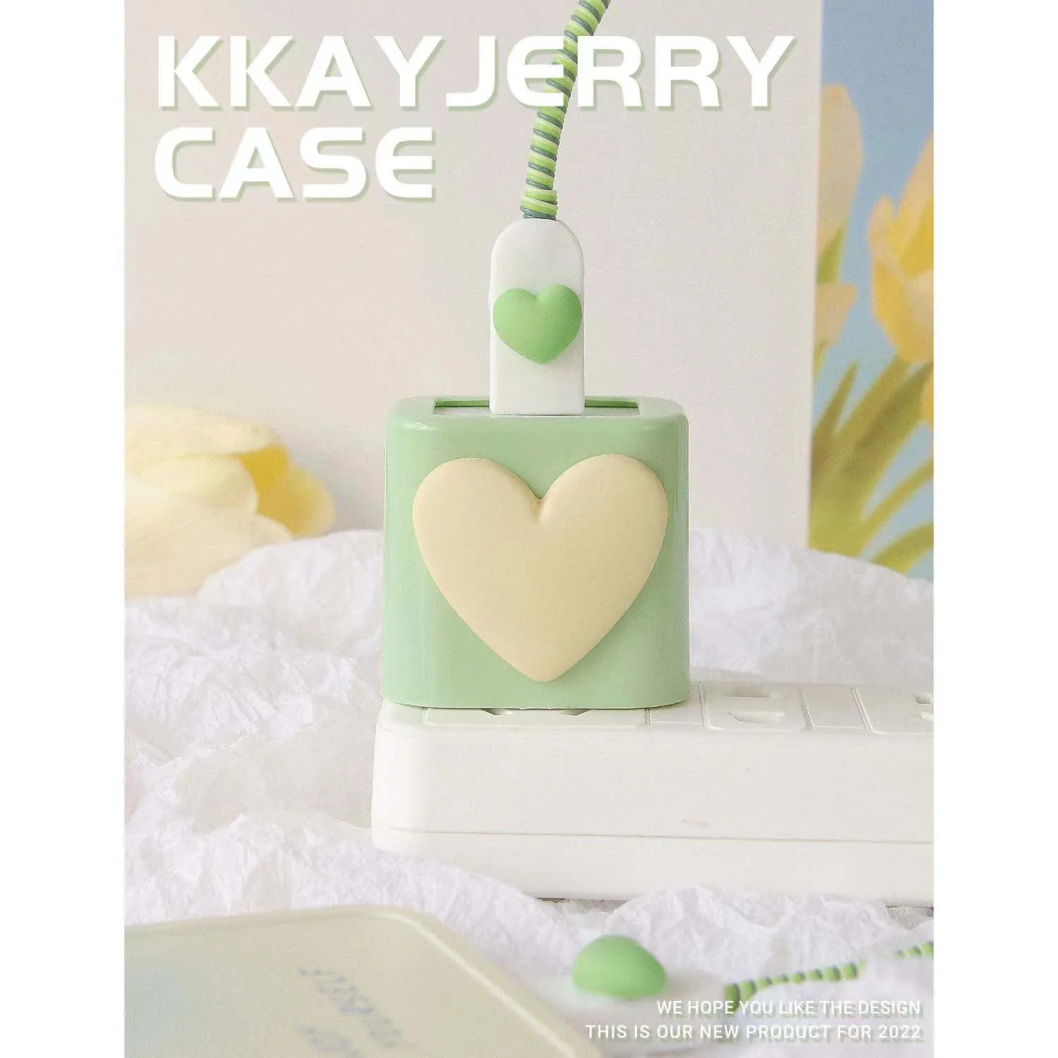 Фото Защитный чехол Green Love для Apple, устройство для намотки кабеля для Iphone 11, 12, спиральная веревка, шпагат, зарядное устройство, симпатичный чехол, 20 Вт №5