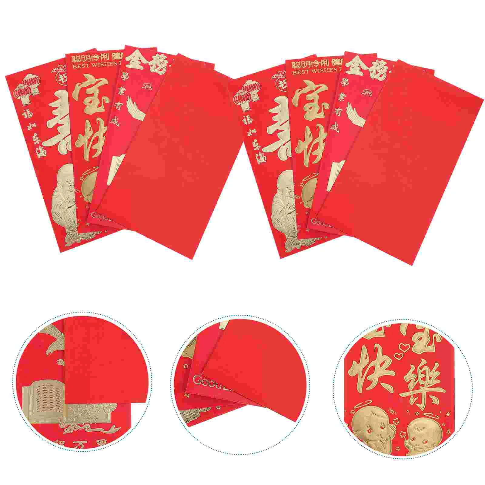 

Red Chinese Envelopes Money Year Envelope Hong Bao New Lucky Pocket Festival Packets Springgift Packet Wedding Holder Hongbao