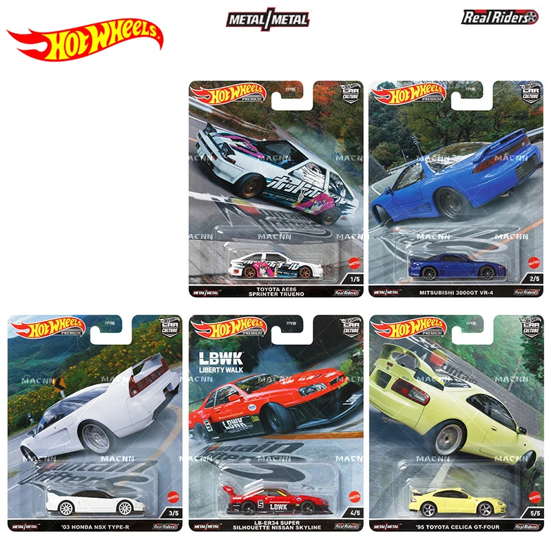 

Original Hot Wheels Car Culture Premium Mountain Drift Series Liberty Walk Sprinter Collection Set Toys for Boy 1/64 Alloy Model