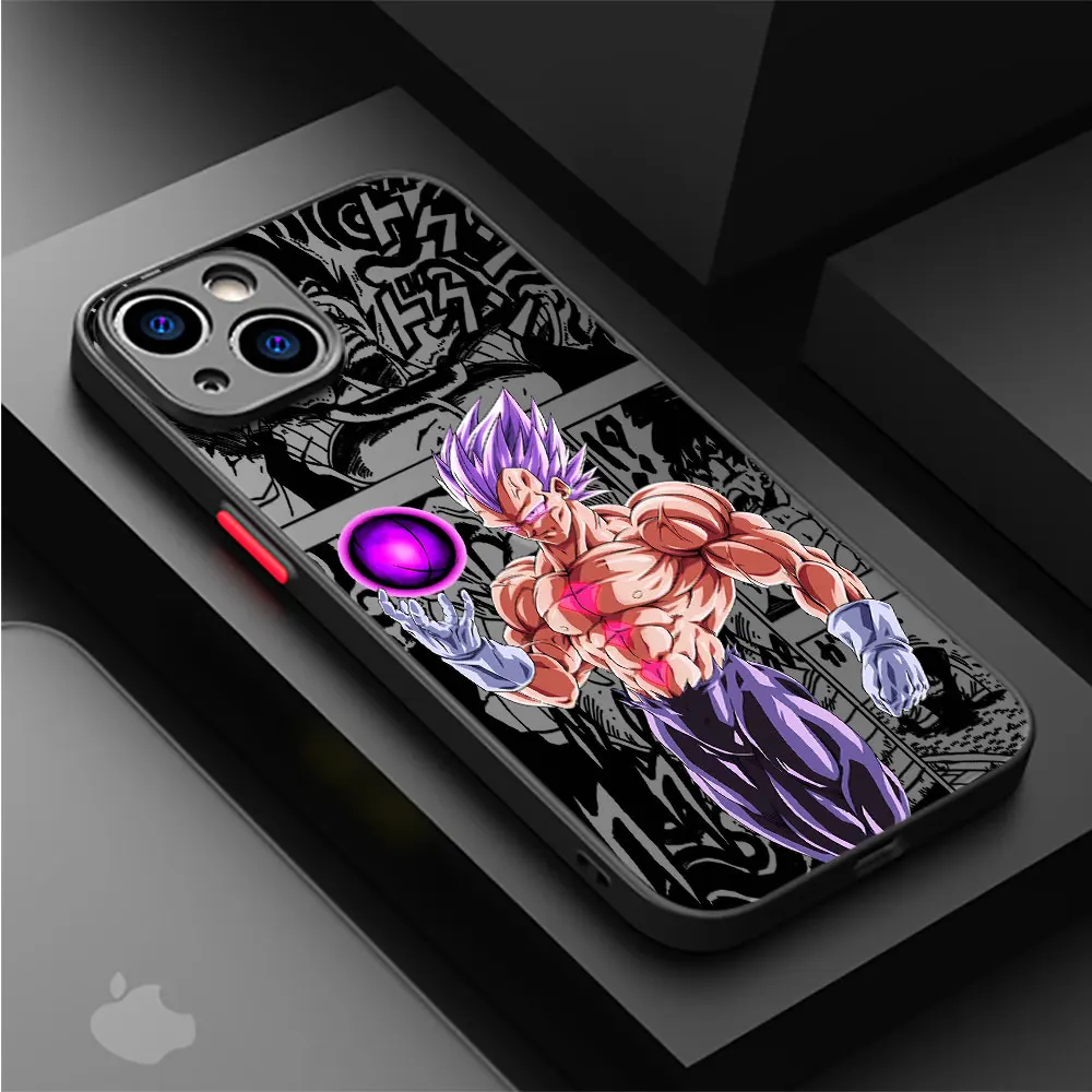 Чехол D-ragons с аниме шариками для Apple iPhone 16 11 13 15 Pro Max 12 14 Plus 7 XR XS Mini матовый чехол