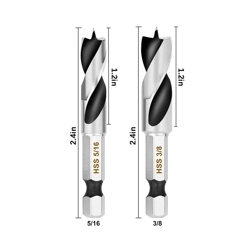 

Сверла YaBaoYan спиральные HSS 1/4", 2 шт.