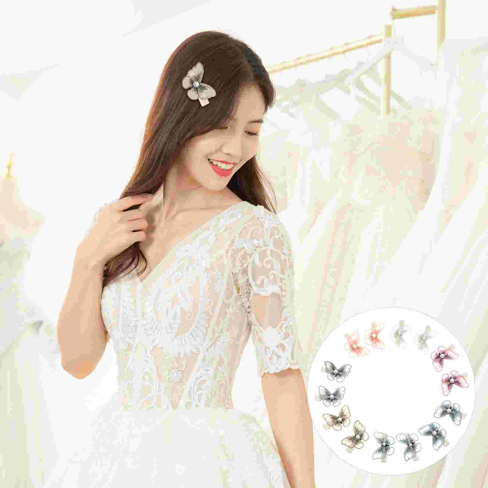 

14pcs Fairy Butterflies Hairpin Bangs Hairpin Butterflies Duckbill Clip