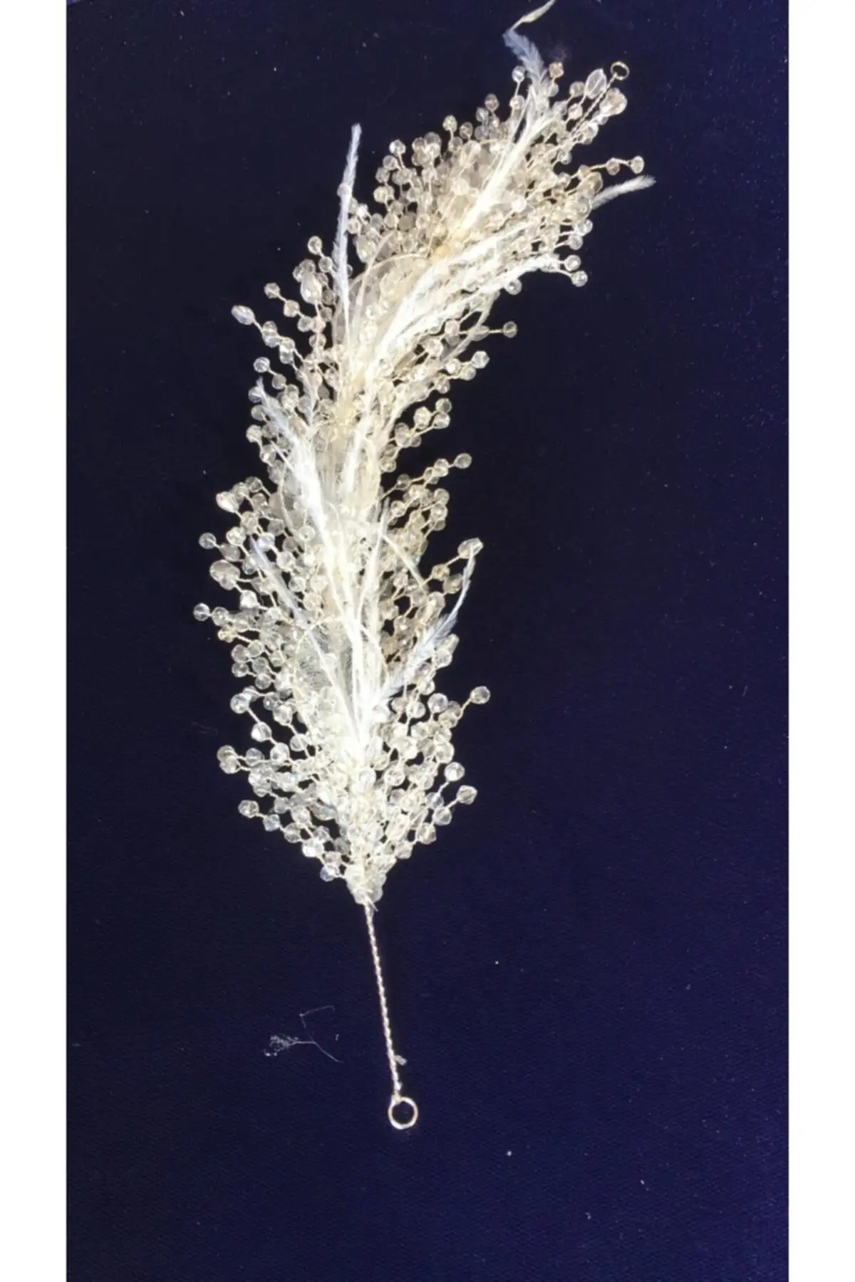 

Bridal Accessories Feather And Bead Detailed Bridal Hair Accessory Wedding Handmade For Bride And Bride