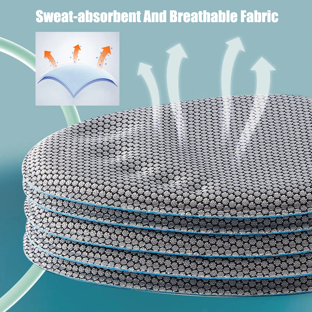 Memory Foam Sport Running Insoles for Women Feet Arch Support Orthopedic Insoles for Shoes Men Breathable Deodorant Shoe Pads