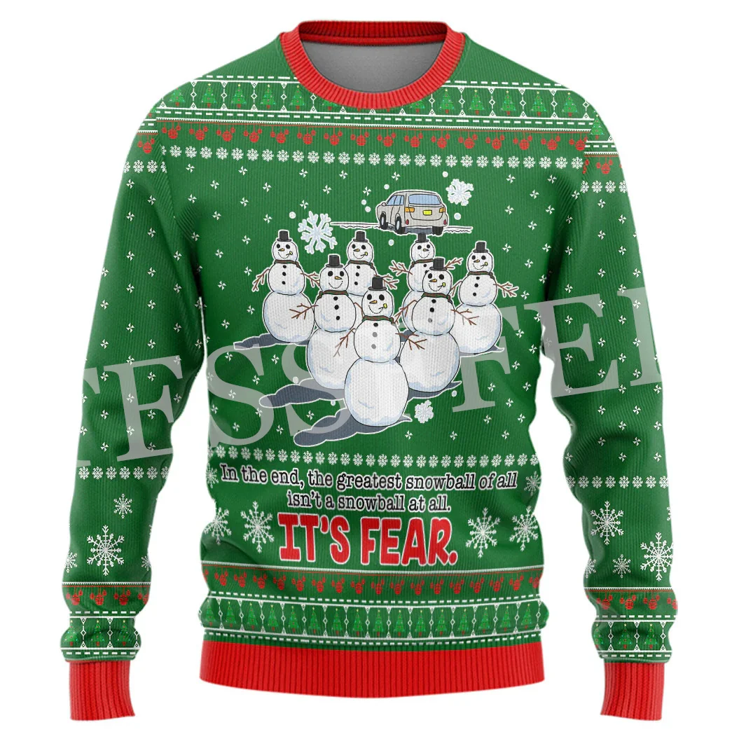 Хлопковый Рождественский смешной вязаный свитер с Санта-Клаусом домашними