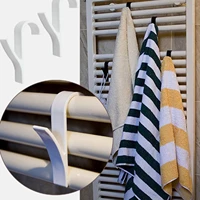 wall door hanger tubular bath hook holder crook grab hook hat clothes hook hanger for heated towel rail radiator