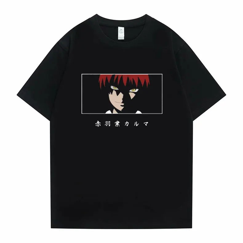 

Футболка Мужская/Женская свободного покроя, модная тенниска из чистого хлопка с принтом аниме «класс убийц» акабана карумы