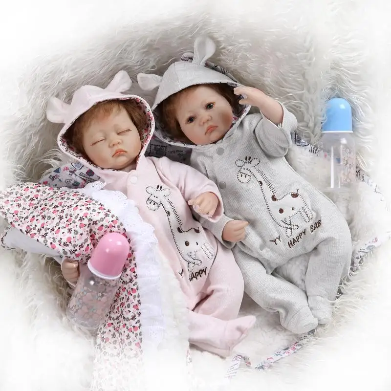 

Reborn Baby Doll 40cm Soft Glue Cloth Body Simulation Baby Doll Couple Simulation Baby Soft Wedding Press Wedding Doll