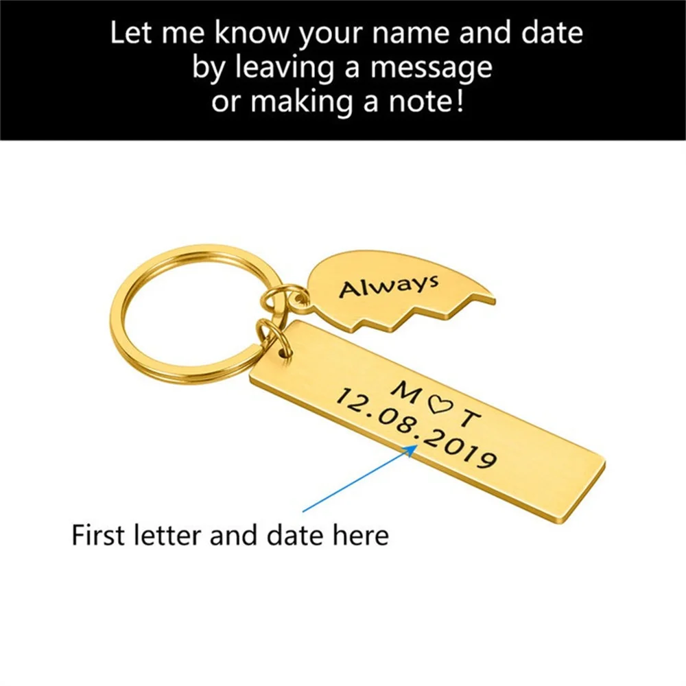 Custom Date Save Keychains, Important Date Markers, Custom Anniversary Gifts For Girlfriend Boyfriend, Wife Couple Anniversary