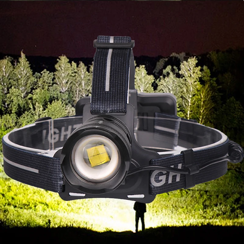 Новейший самый мощный светодиодный налобный фонарь XHP160 перезаряжаемый 18650 USB XHP90